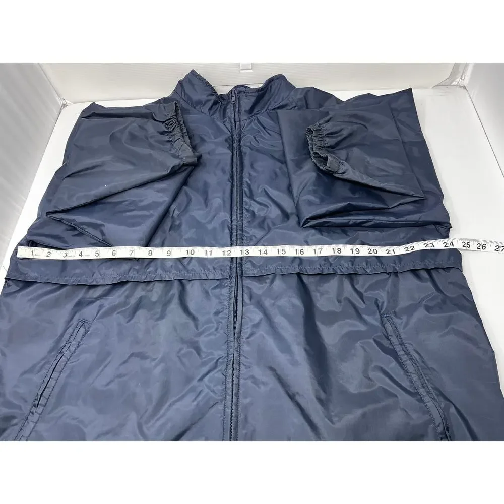 Lands' End Men's Navy Lightweight Windbreaker size L 42-44 Pre-Owned some marks